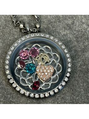 SOUTH Hill designs silver tone locket pendant necklace